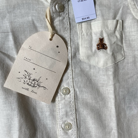 NWT GAP Baby Linen-Cotton Outfit Set 6-12 months - Picture 5 of 10